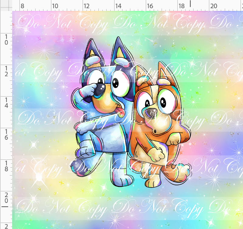 PREORDER - Heeler Hideaway - Panel - Kids - Pastel Rainbow - ADULT