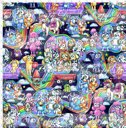 PREORDER - Heeler Hideaway - Characters and Rainbow - Navy - LARGE SCALE