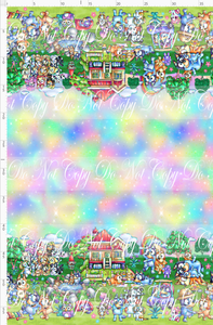 PREORDER - Heeler Hideaway - Double Border - Pastel Rainbow