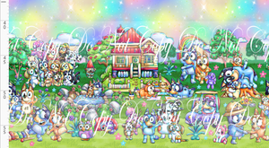 PREORDER - Heeler Hideaway - Double Border - Pastel Rainbow