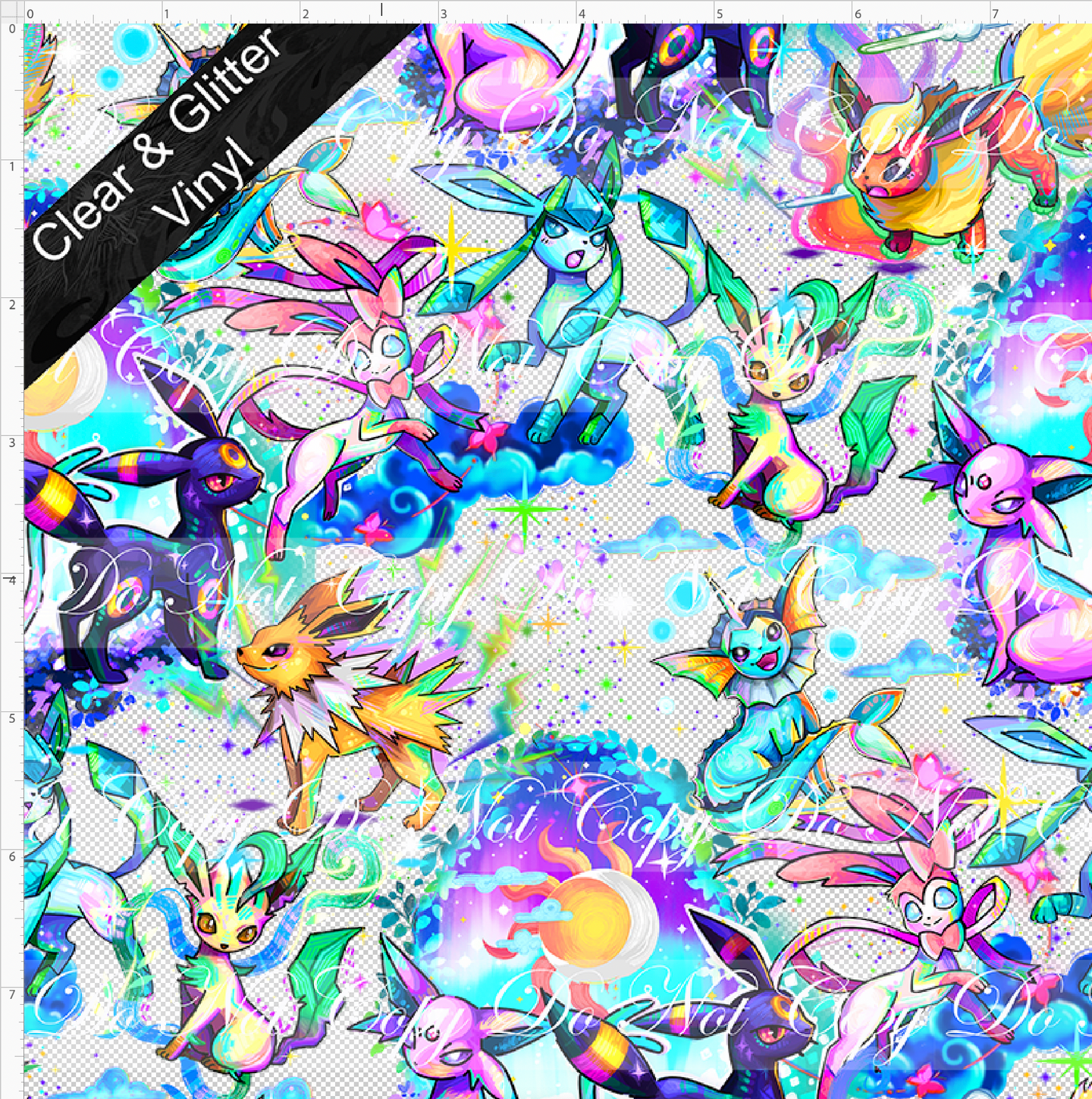 PREORDER - Elemental Critters - Evee - CLEAR & GLITTER VINYL - SMALL SCALE
