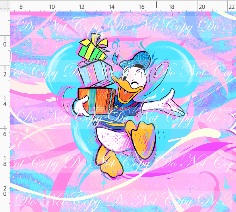 PREORDER - 70 Years of Magic - Panel - Pink - Boy Duck - ADULT