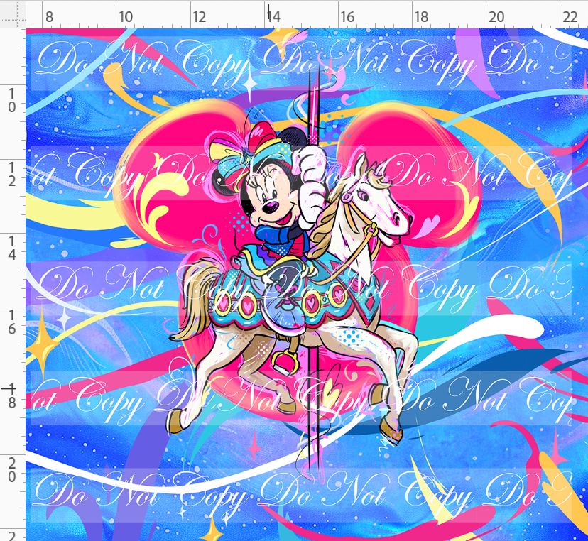 PREORDER - 70 Years of Magic - Panel - Royal Blue - Girl Mouse - ADULT
