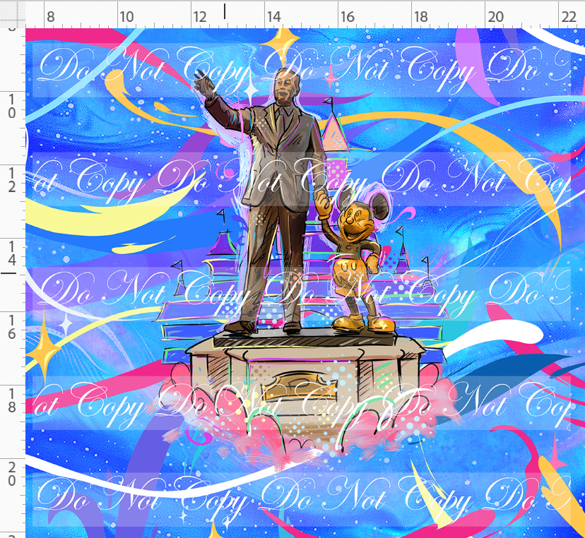 PREORDER - 70 Years of Magic - Panel - Royal Blue - Statue - ADULT