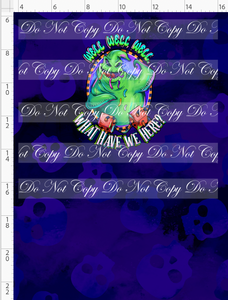 PREORDER - This is Halloween - Panel - Blue Skulls - Oogie - CHILD