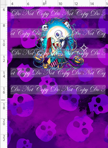 PREORDER - This is Halloween - Panel - Purple Skulls - Couple with Kids - CHILD