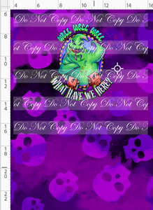 PREORDER - This is Halloween - Panel - Purple Skulls - Oogie - CHILD