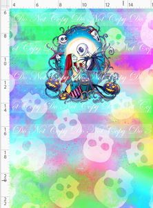 PREORDER - This is Halloween - Panel - Rainbow Skulls - Couple with Kids - CHILD