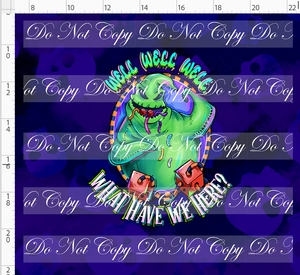 PREORDER - This is Halloween - Panel - Blue Skulls - Oogie - ADULT
