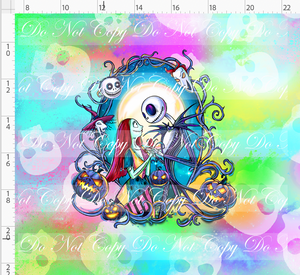 PREORDER - This is Halloween - Panel - Rainbow Skulls - Couple with Kids - ADULT