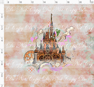 PREORDER - Steampunk Tinkers - Panel - Antique Rose - Castle - ADULT