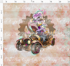 PREORDER - Steampunk Tinkers - Panel - Antique Rose - Girl Duck - ADULT