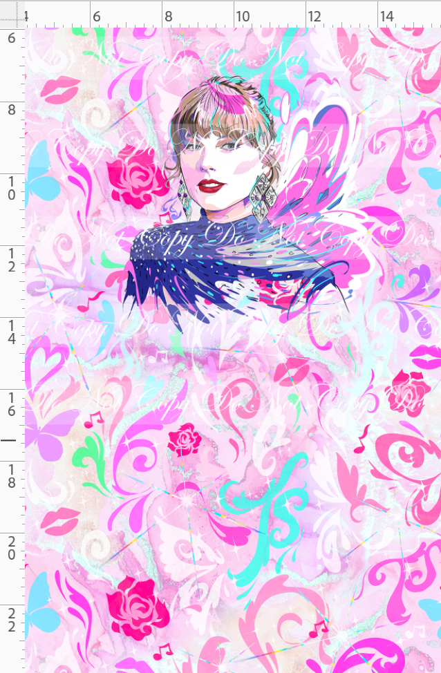 PREORDER - Karma & Chaos - Panel - Blue Dress - Light Pink with Elements - CHILD