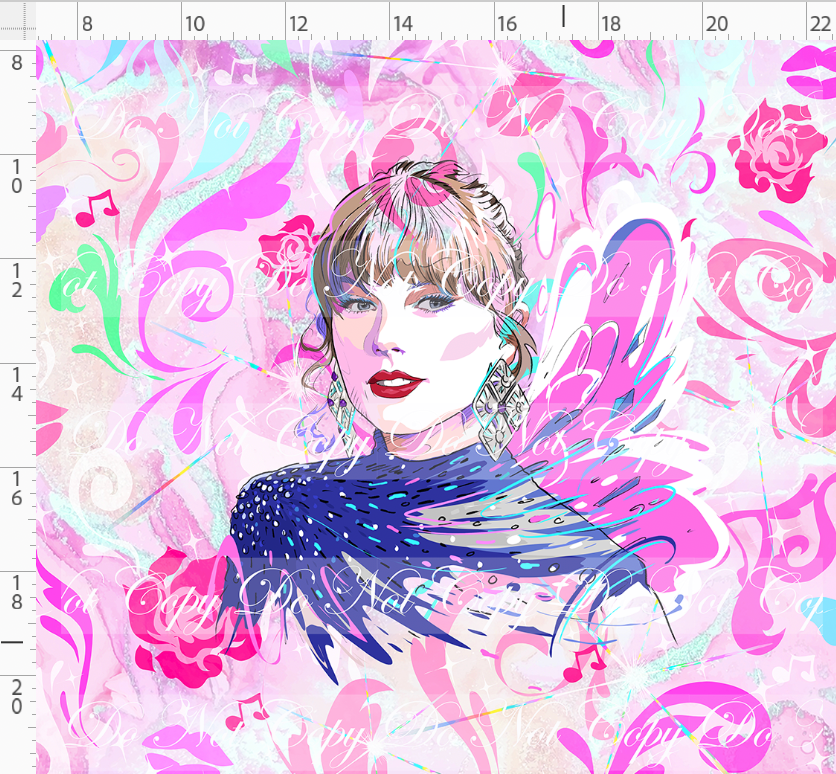 PREORDER - Karma & Chaos - Panel - Blue Dress - Light Pink with Elements - ADULT