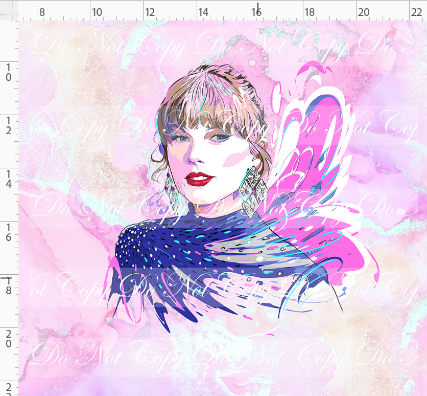 PREORDER - Karma & Chaos - Panel - Blue Dress - Light Pink - ADULT