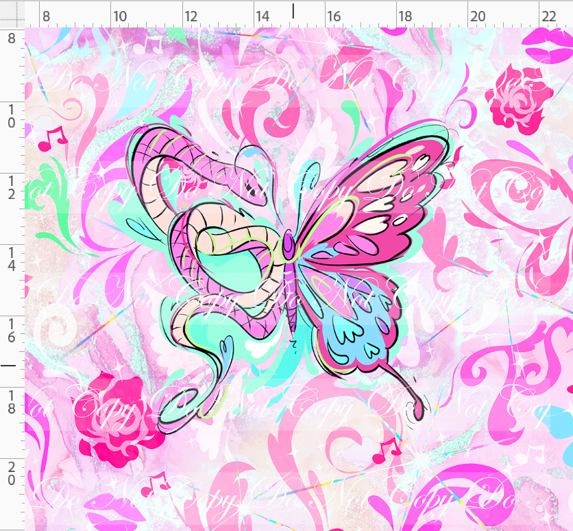 PREORDER - Karma & Chaos - Panel - Butterfly - Light Pink with Elements - ADULT