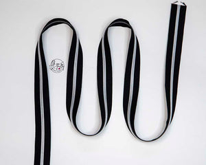 RETAIL Zipper Tape - Black Tape with Silver coils