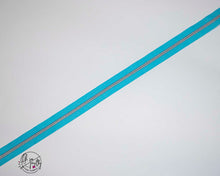 RETAIL Zipper Tape - Bright Blue Tape with Silver coils