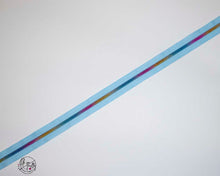 RETAIL Zipper Tape - Light Blue Tape with Rainbow coils