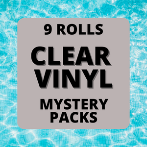 MYSTERY PACK - 9 ROLLS CLEAR & GLITTER CLEAR VINYL