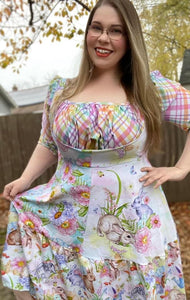 CATALOG - PREORDER R128 - Bunny Bliss - Floral - Blue - LARGE SCALE