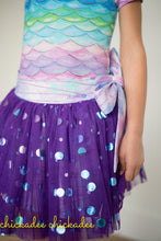 Ready to Ship - Poly Tulle - Dots-Blue/Purple on Dark Purple #76 base