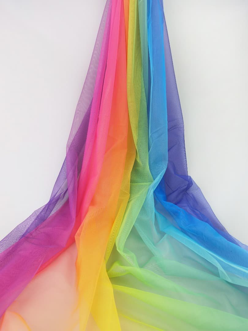 Ready to Ship - Stripes - Tulle - Vertical Rainbow