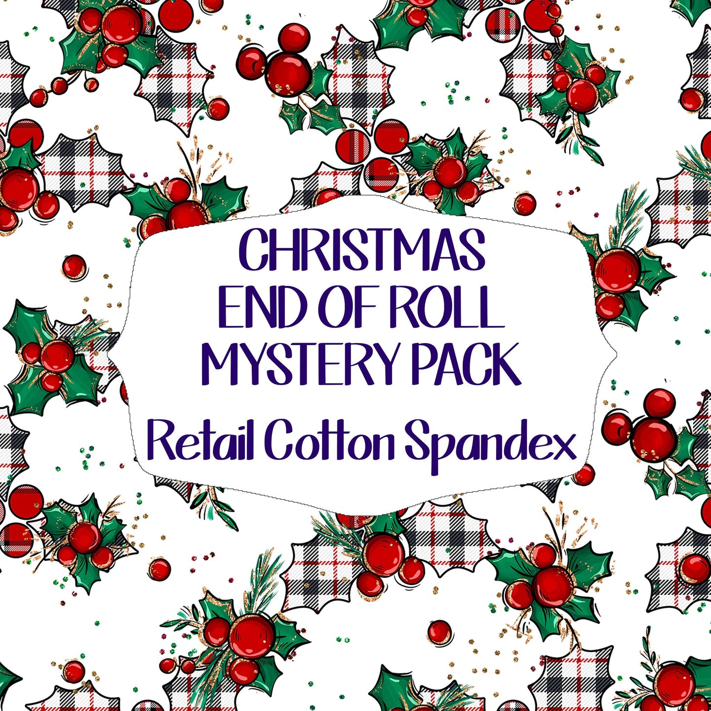 Retail - Cotton Spandex - Christmas - End of Roll - Mystery Scrap Pack