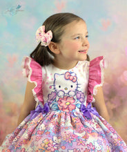 CATALOG - PREORDER R113 - Kitty Floral - Panel - White - CHILD