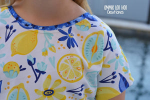 CATALOG -PREORDER R113 - Lemon Twist - Lemons and Flowers - Simple