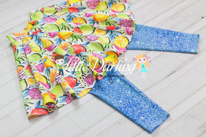 PREORDER - Fabulous Florals - Retro Fruits - White