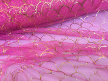 Ready to Ship - Mermaid Scales - Tulle - Gold Foil - #17 Base