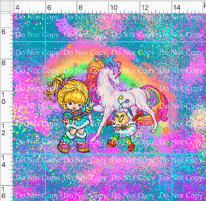 CATALOG - PREORDER R43 - 80s Throwback - Rainbow Unicorn - Colorful Panel