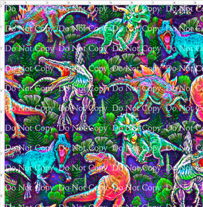 CATALOG - PREORDER R43 - Fluorescent Dinos - Main - Pink Background REGULAR SCALE 10x10