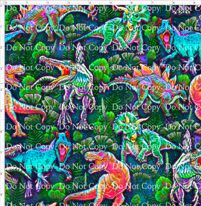 CATALOG - PREORDER R43 - Fluorescent Dinos - Main - Blue Background REGULAR SCALE 10x10