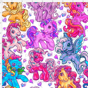 CATALOG - PREORDER R43 - 80s Throwback - Ponies - Main - White REGULAR SCALE 9x9
