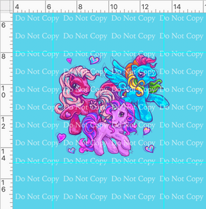 CATALOG - PREORDER R43 - 80s Throwback - Ponies - Panel - Blue