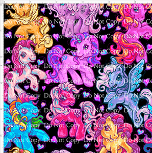 CATALOG - PREORDER R43 - 80s Throwback - Ponies - Main - Black - SMALL SCALE 6x6