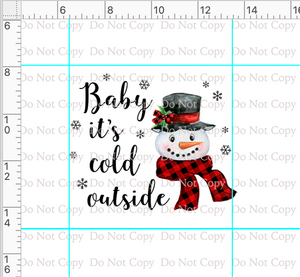 PREORDER - Christmas Wish - Panel - Cold Outside - White - ADULT