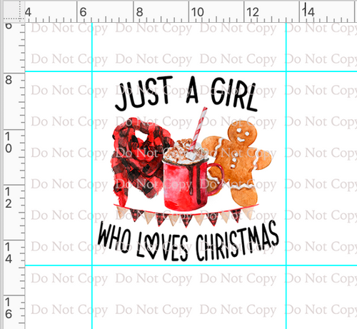 PREORDER - Christmas Wish - Panel - Just a Girl - White - ADULT