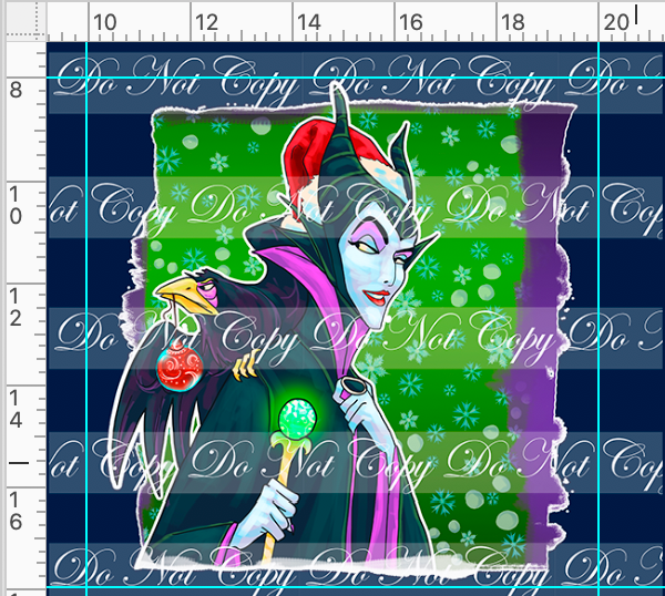 CATALOG - PREORDER - Christmas Sweater - Malificent Panel - CHILD