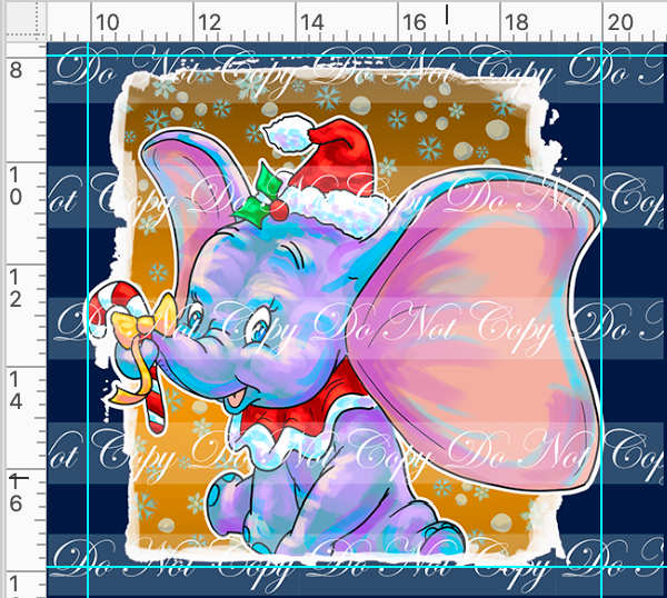 CATALOG - PREORDER -  Christmas Sweater - Elephant Panel - ADULT