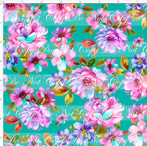 PREORDER - Fabulous Florals - Ballet Dancers - Floral - Teal - SMALL SCALE