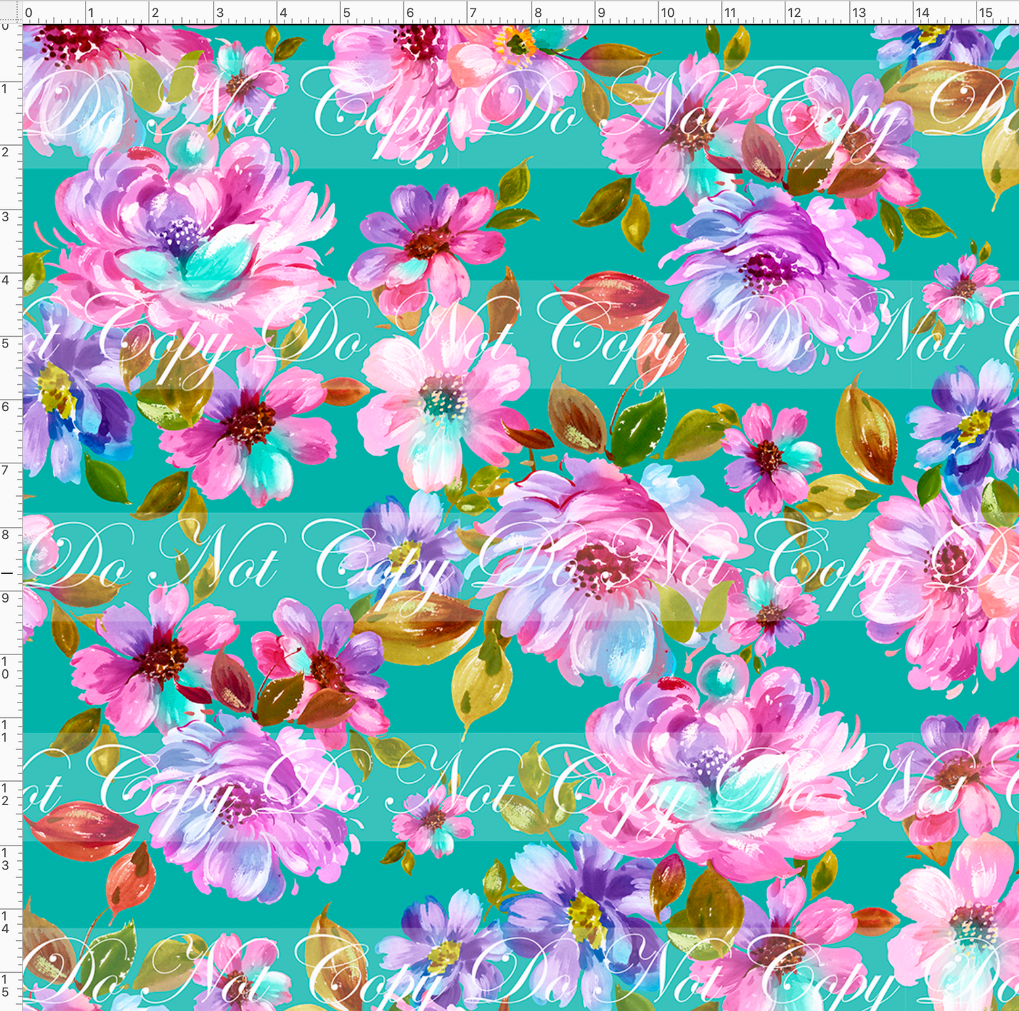 PREORDER - Fabulous Florals - Ballet Dancers - Floral - Teal - LARGE SCALE