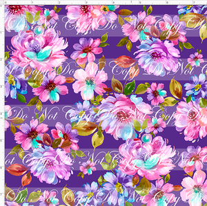 PREORDER - Fabulous Florals - Ballet Dancers - Floral - Purple - SMALL SCALE