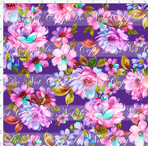 PREORDER - Fabulous Florals - Ballet Dancers - Floral - Purple - REGULAR SCALE