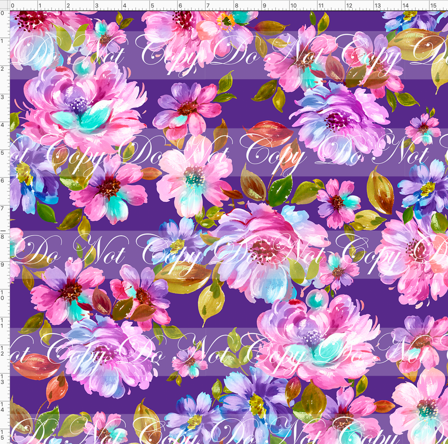 PREORDER - Fabulous Florals - Ballet Dancers - Floral - Purple - LARGE SCALE