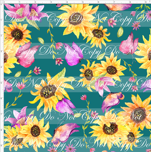 PREORDER - Fabulous Florals - Teal Sunflower