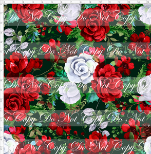 PREORDER - Fabulous Florals - Christmas Roses - Green - LARGE SCALE