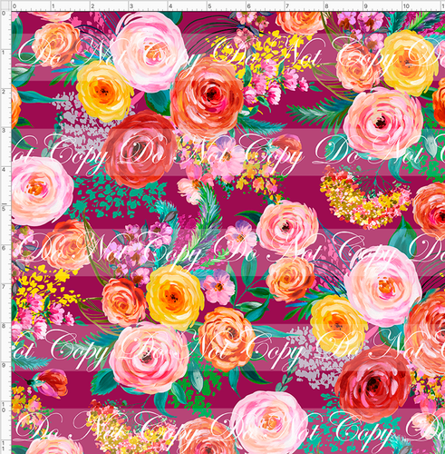 PREORDER - Fabulous Florals - Brilliant Autumn - Magenta - REGULAR SCALE